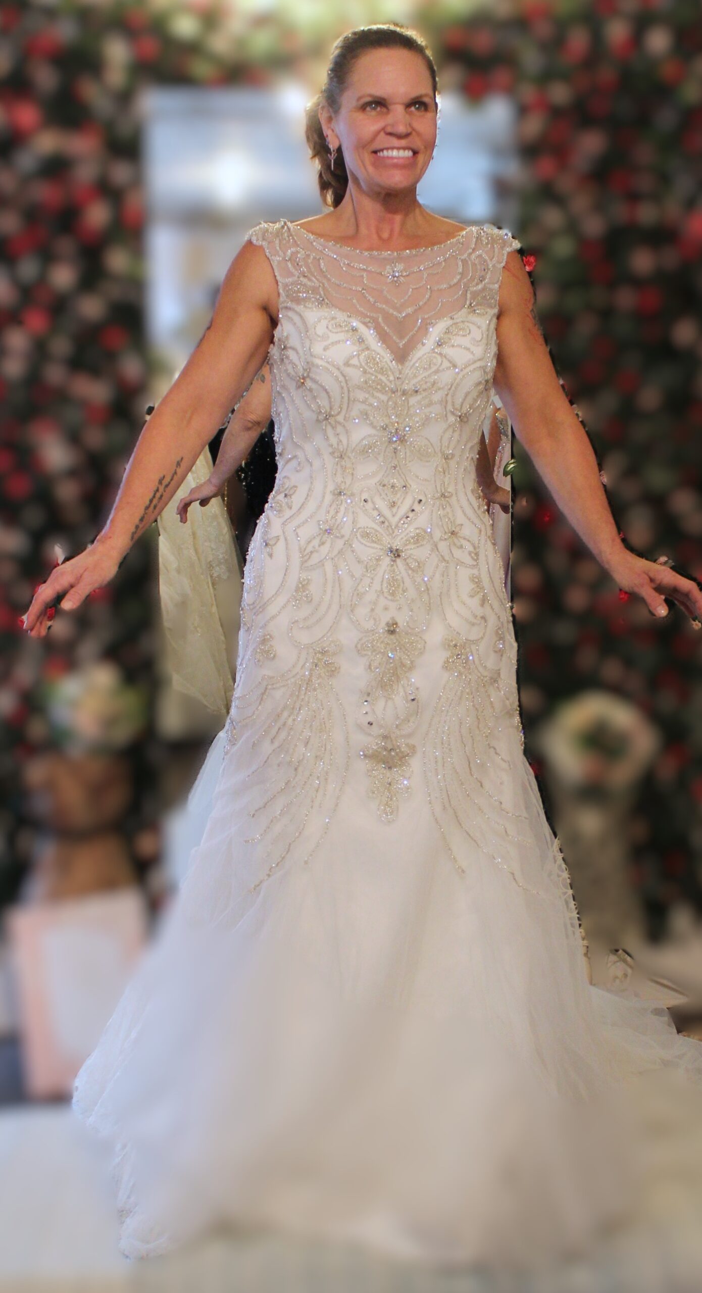 Jasmine Couture Ivory Beaded Gown Size 12