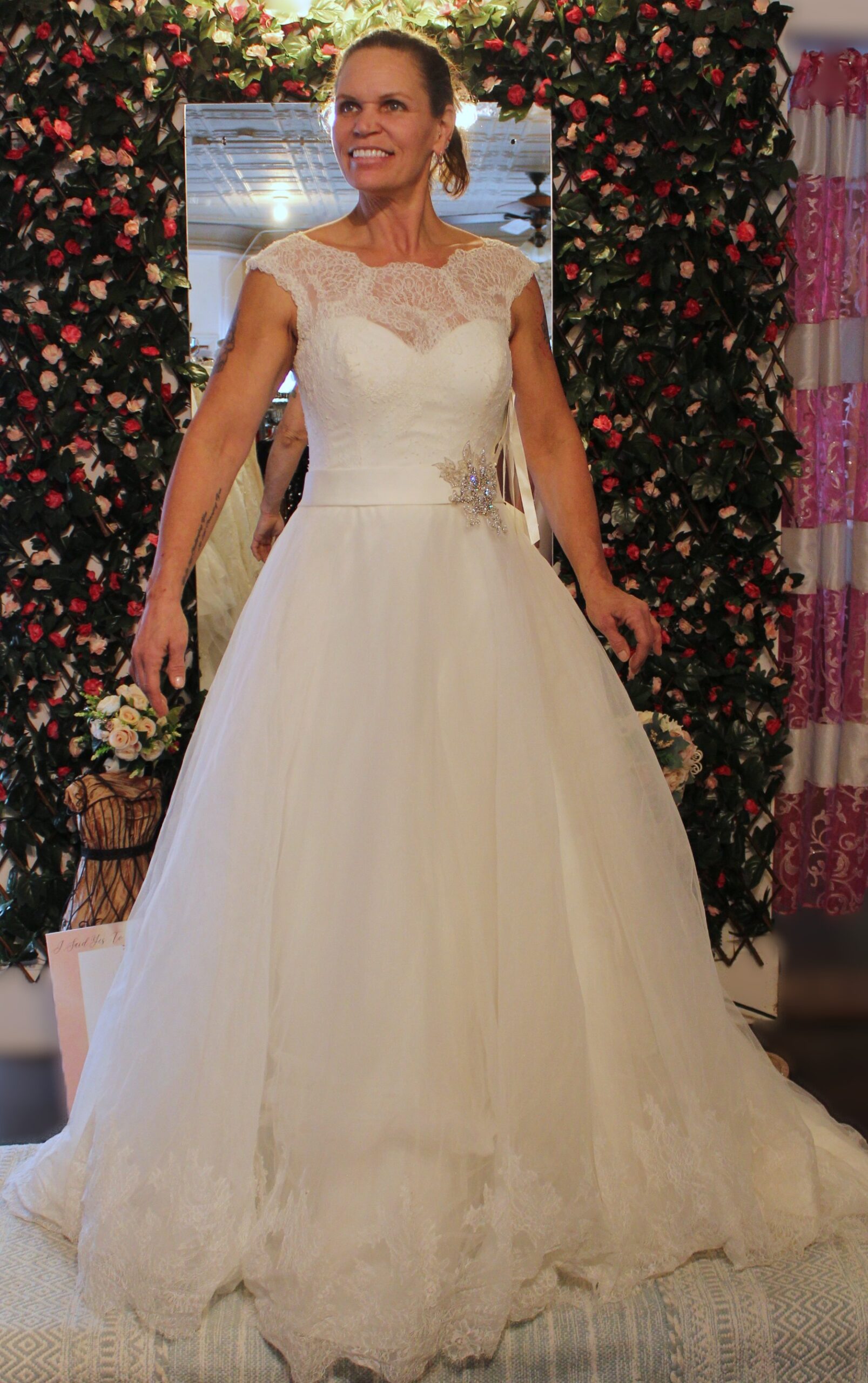 Mori Lee by Madeline Gardner Ivory Puffy Gown Size 10