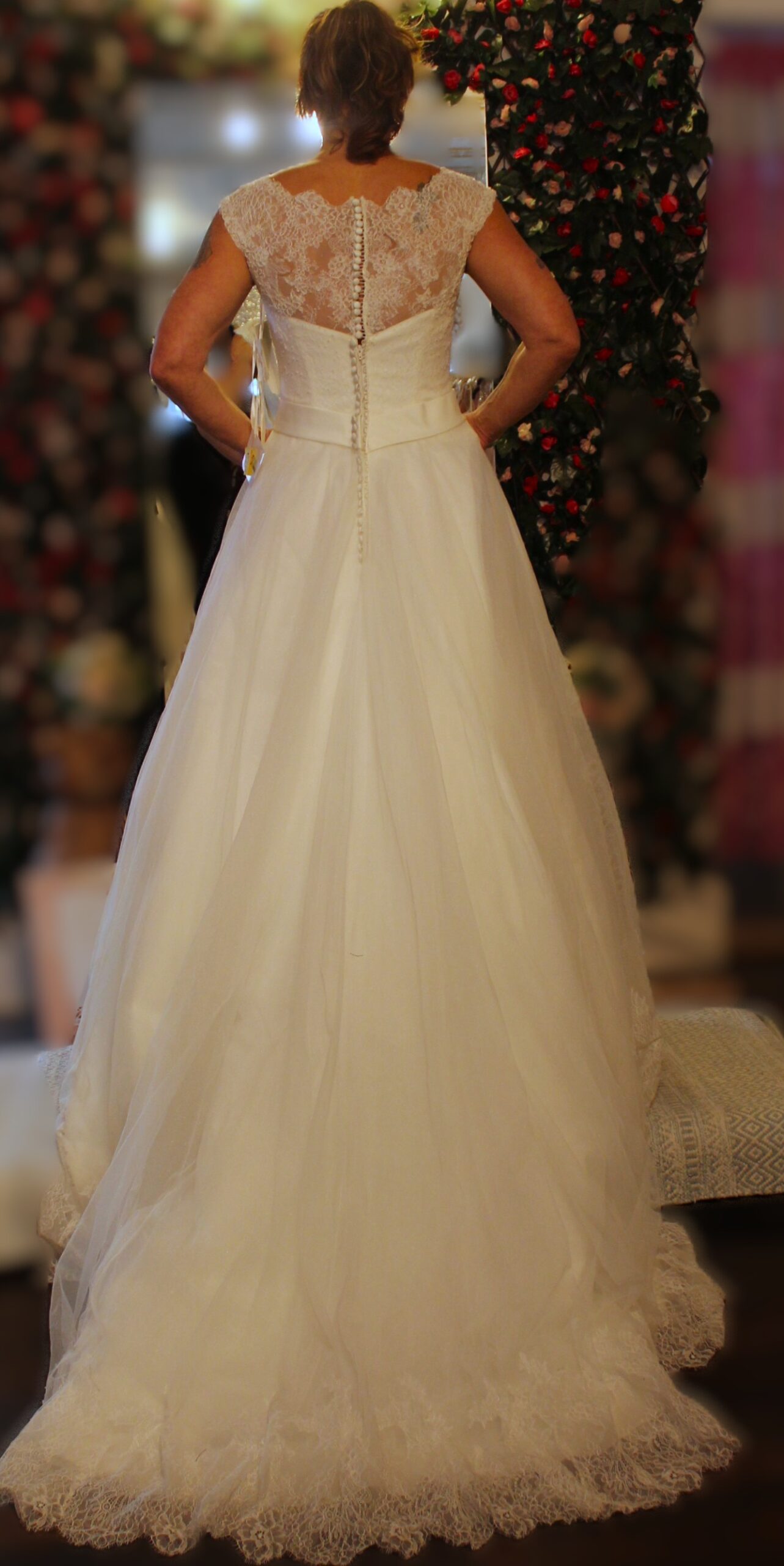 Mori Lee by Madeline Gardner Ivory Puffy Gown Size 10 - Image 2