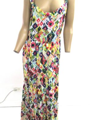 Terra & Sky Multi Color Maxi Dress Size 3X