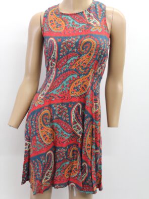 Free People Bohemian Red and Blue Dress  Size 4