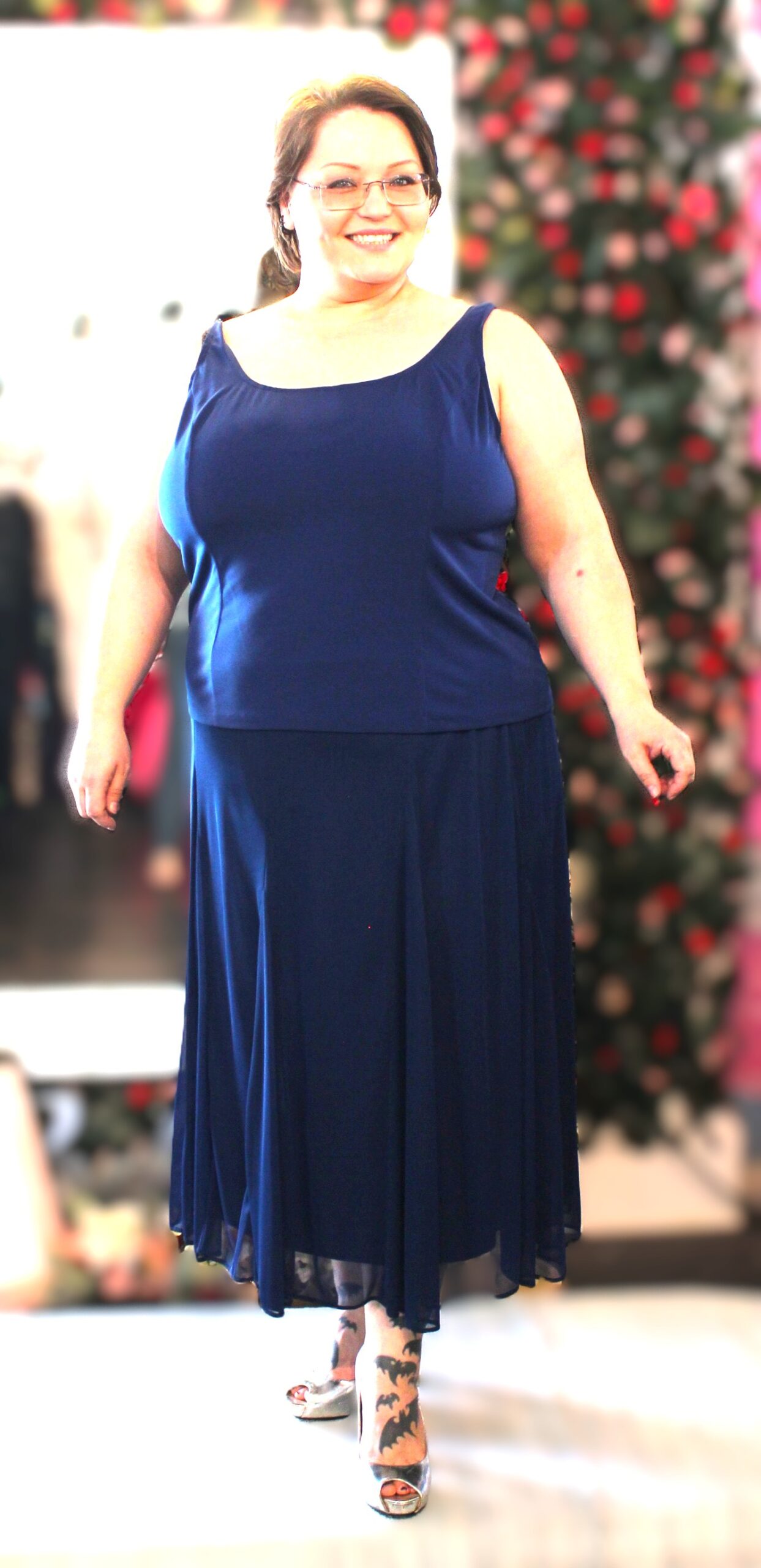 Alex Evenings 3 Piece Blue Skirt Set Size 2XL - Image 4