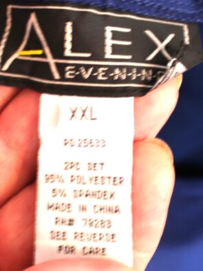 Alex Evenings 3 Piece Blue Skirt Set Size 2XL