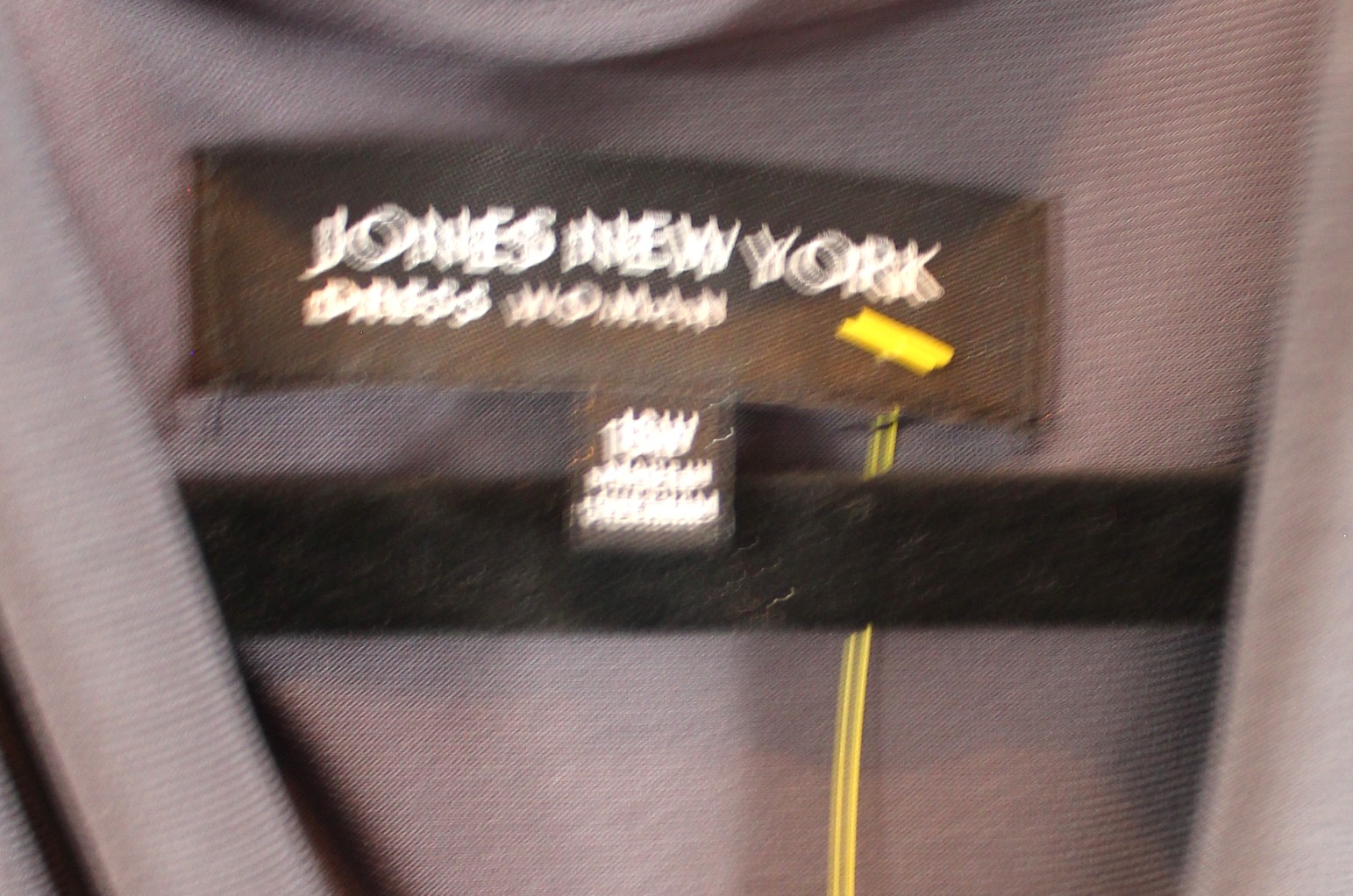 Jones New York Dress Woman, Charocal Gray Dress, 3/4 Sleeves Size 16W - Image 2