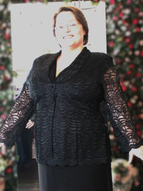 SAM Black Button Front Fashion Jacket Top Size XL