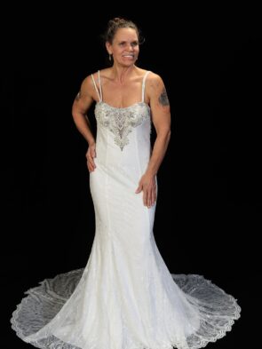 Casablanca Bridal White Lace Bridal Gown Size 12