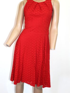 Covington Vintage Red Eyelet Sundress Size 8