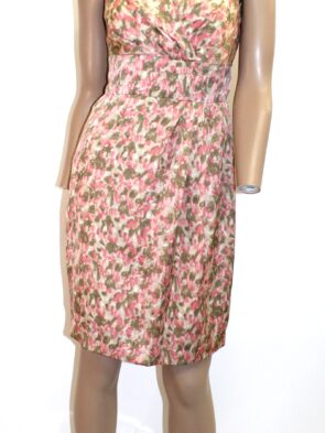 Talbots Petites Sleeveless Floral Print Dress w Tie Belt Size 4