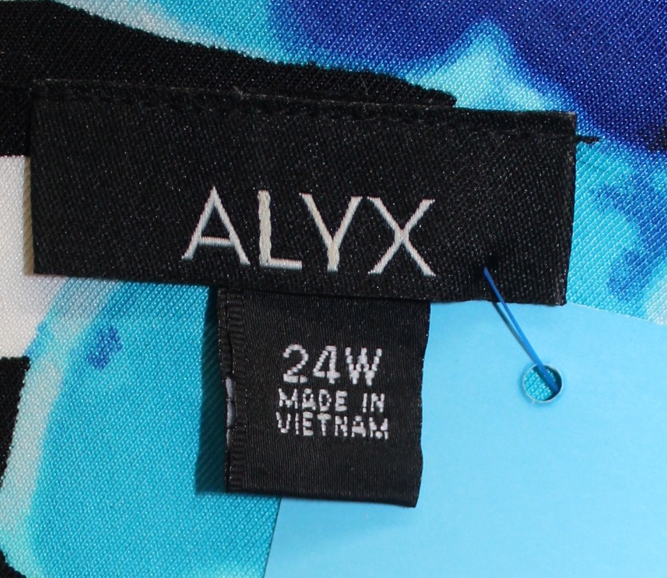 Alyx Vintage Sleeveless Sheath Dress w Floral Print Size 24W - Image 4