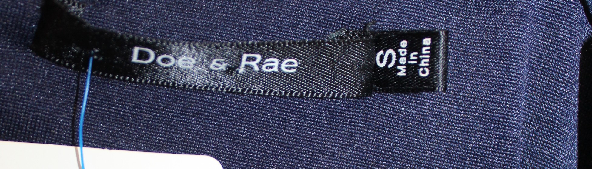 Doe & Rae Vintage Blue Sleeveless Dress w Crocheted Elements and Polka Dot Bottom Trim Size S - Image 4