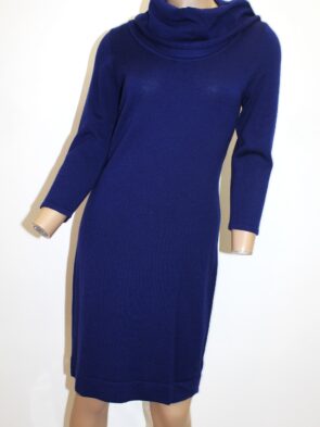 The Limited Vintage Blue Cowl Neck Sweater Dress Size S