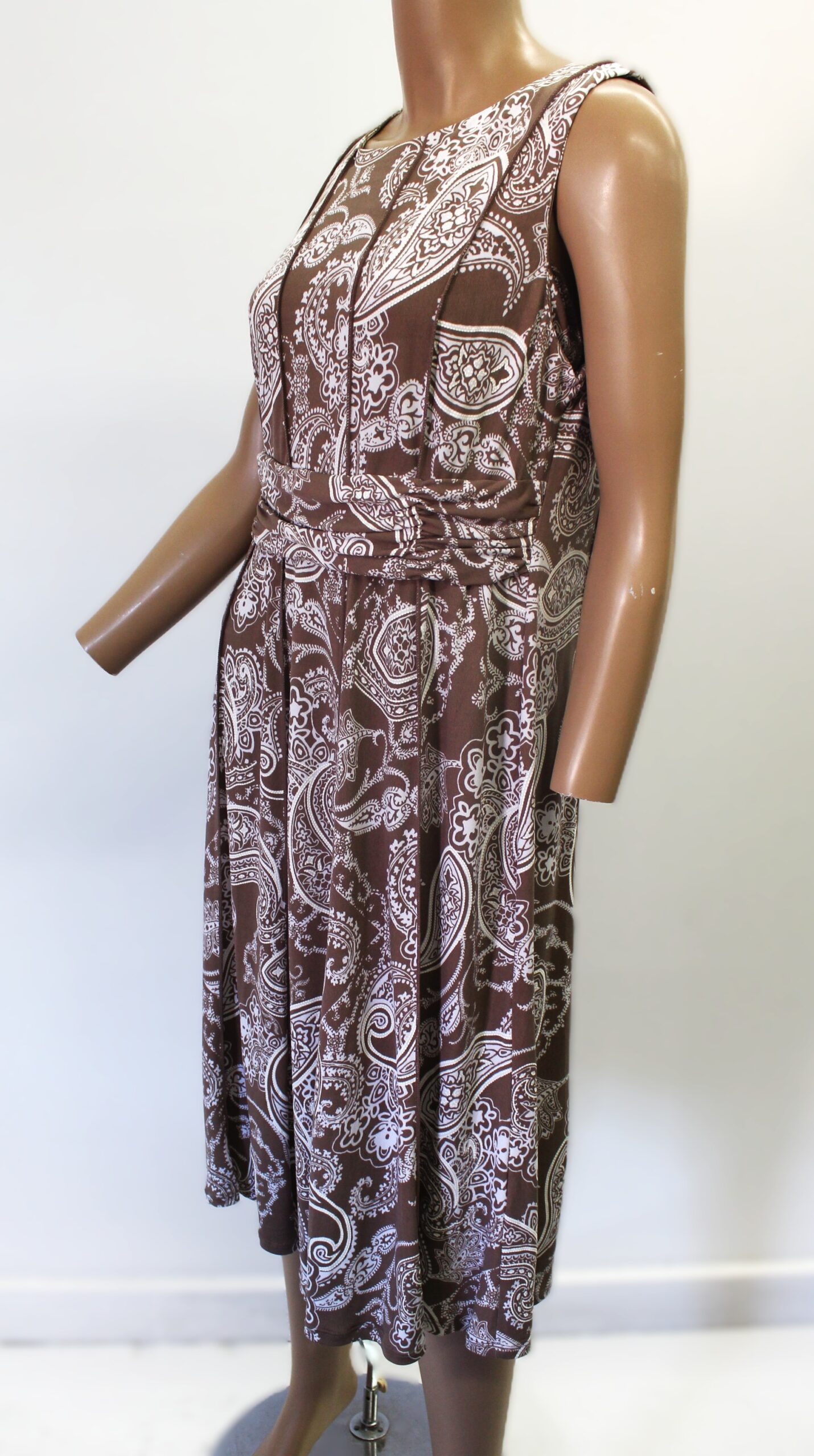 Perceptions Vintage Paisley Sleeveless Dress Size PL - Image 2
