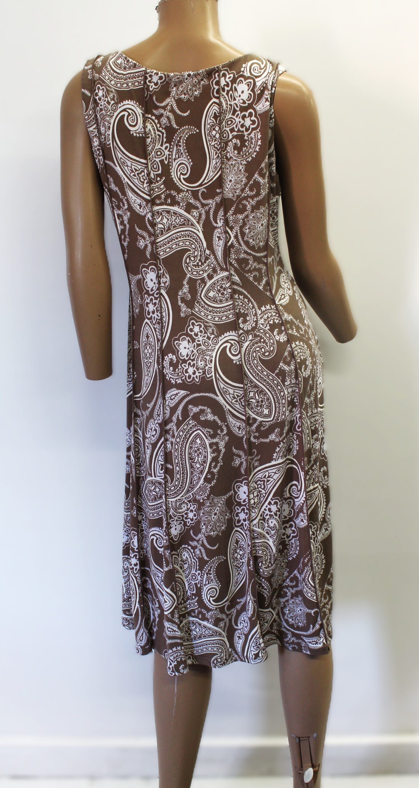 Perceptions Vintage Paisley Sleeveless Dress Size PL - Image 3