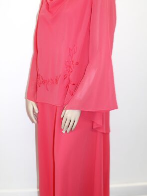 Willow Ridge Vintage 2-piece Evening Dress w Embroidered Floral Accent Jacket Size 18W