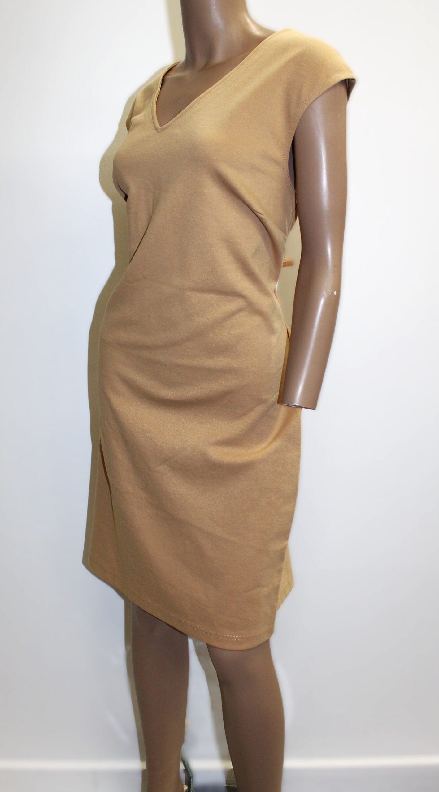 Newport News Vintage Tan Sleeveless Dress Size 1X - Image 2