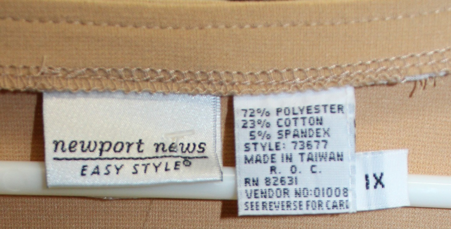 Newport News Vintage Tan Sleeveless Dress Size 1X - Image 4