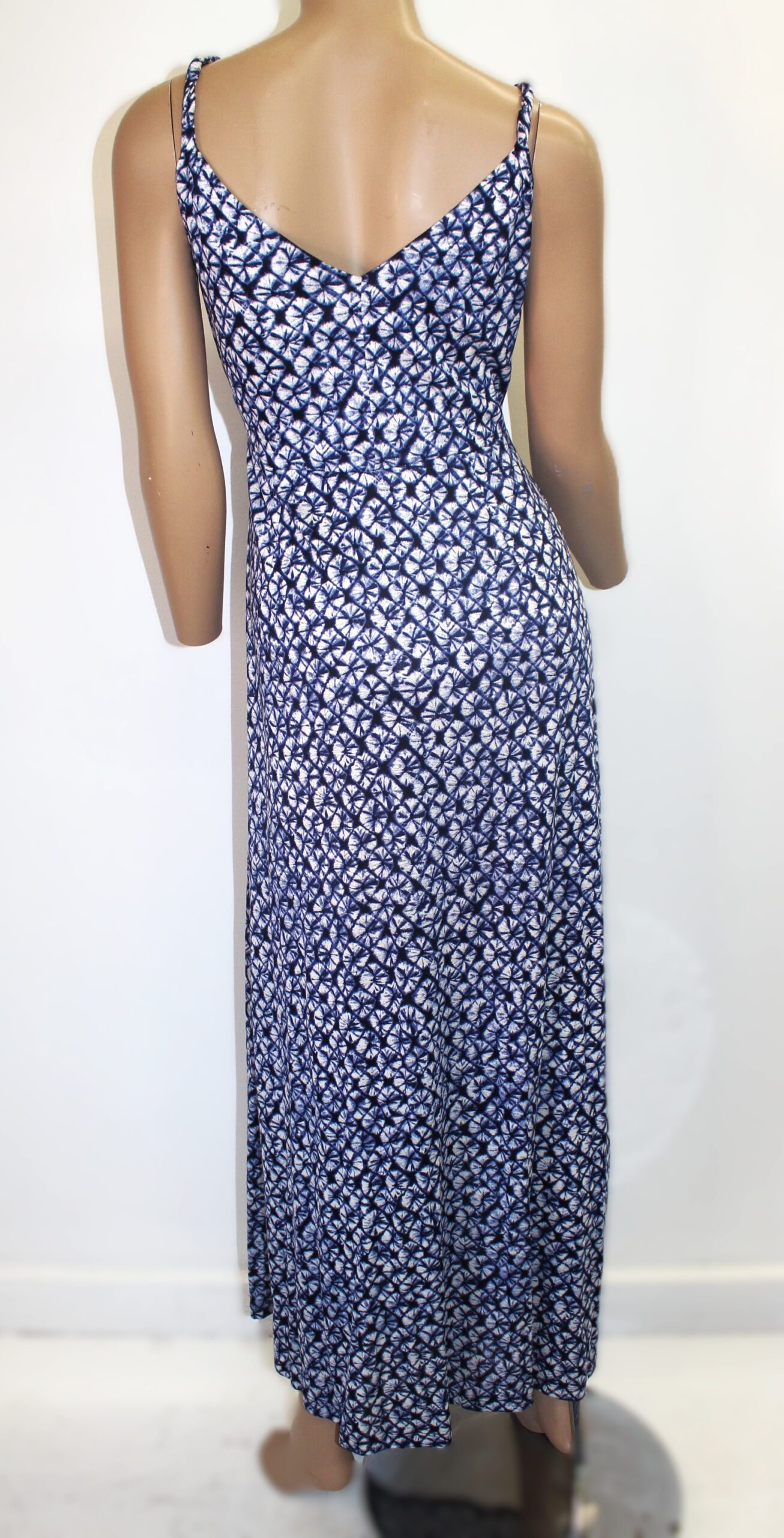 Talbots Vintage Tie-Dye Design Sleeveless Dress w Knotted Front Size 10 - Image 3