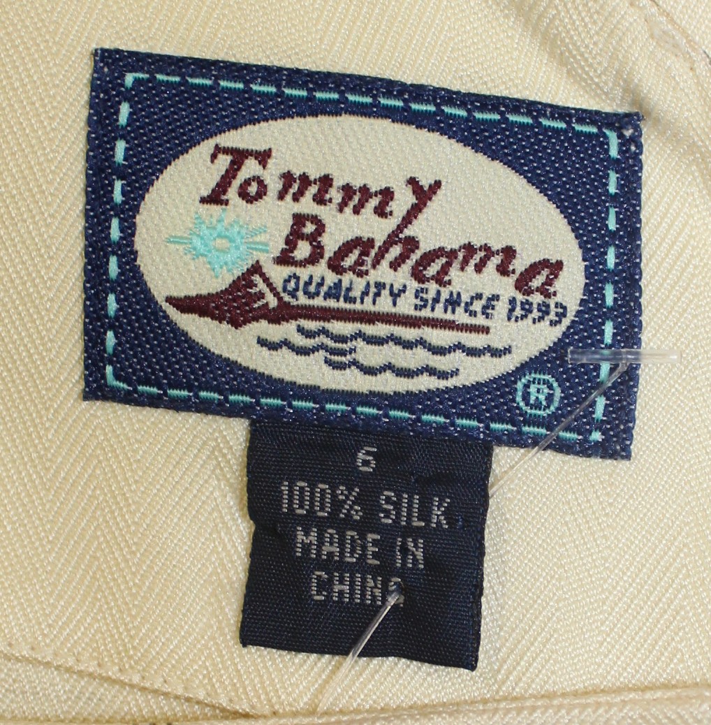 Tommy Bahama Vintage Sleeveless Shift Dress w Bamboo Leaf Print Size 6 - Image 4