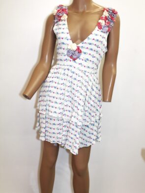 Love Shack Fancy Vintage Mini Dress w Tiered Design Size 8
