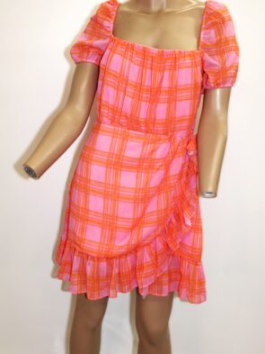 Likely Vintage Havana Mini Dress w Puff Sleeves Size 6
