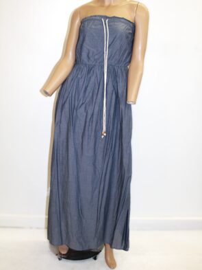 Gap Vintage Strapless Maxi Gray Dress Size L