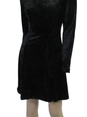 Marnie West Black Velvet Long Sleeve Dress Size 3