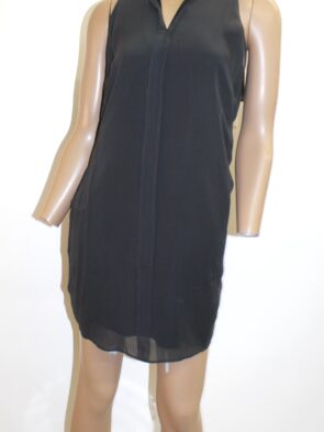 Chaiken Vitntage Sleeveless Black Layered Dress Size 2