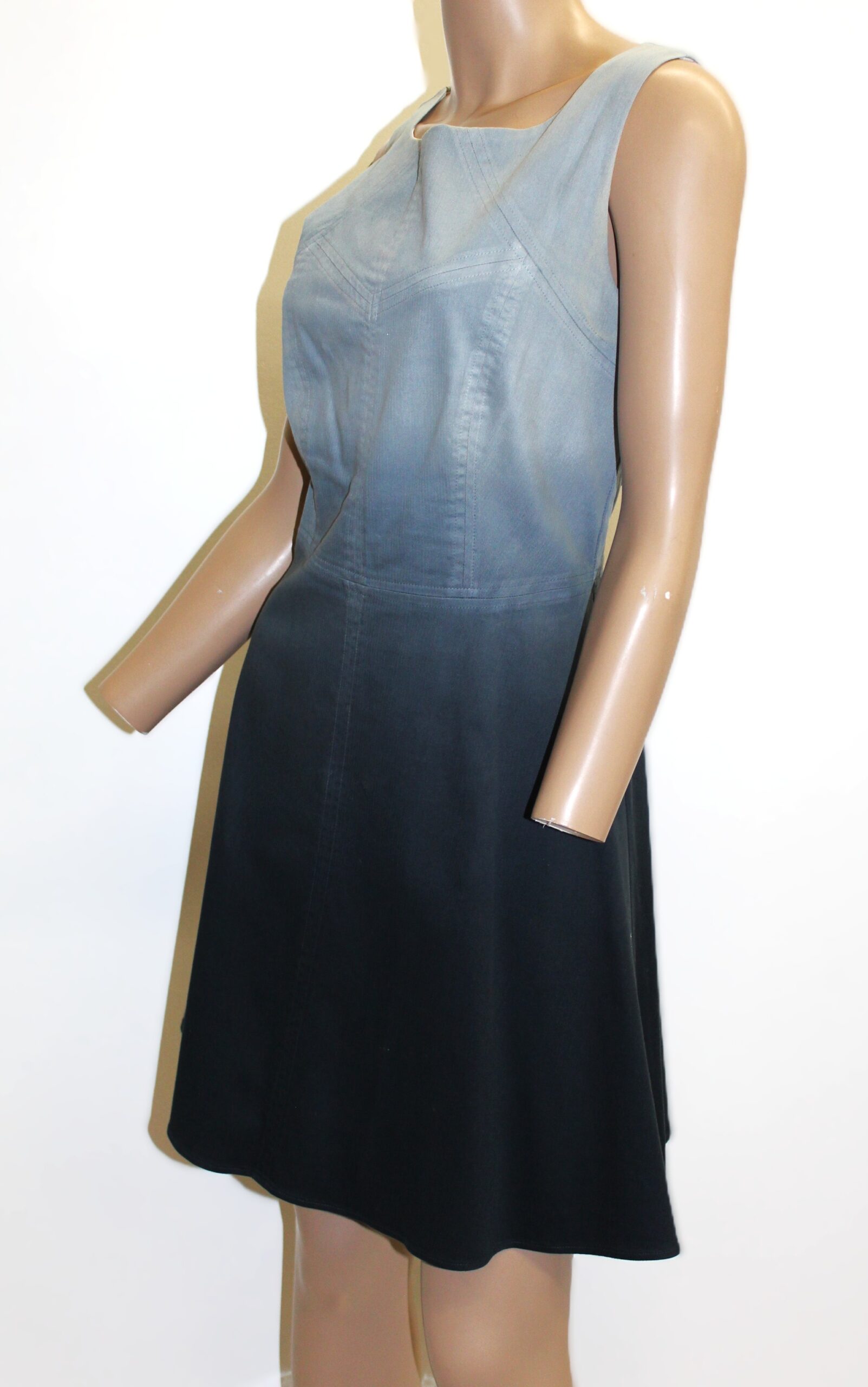 Eva Franco Vintage Sleeveless Dress w Blue Gradient Design Size 8 - Image 2