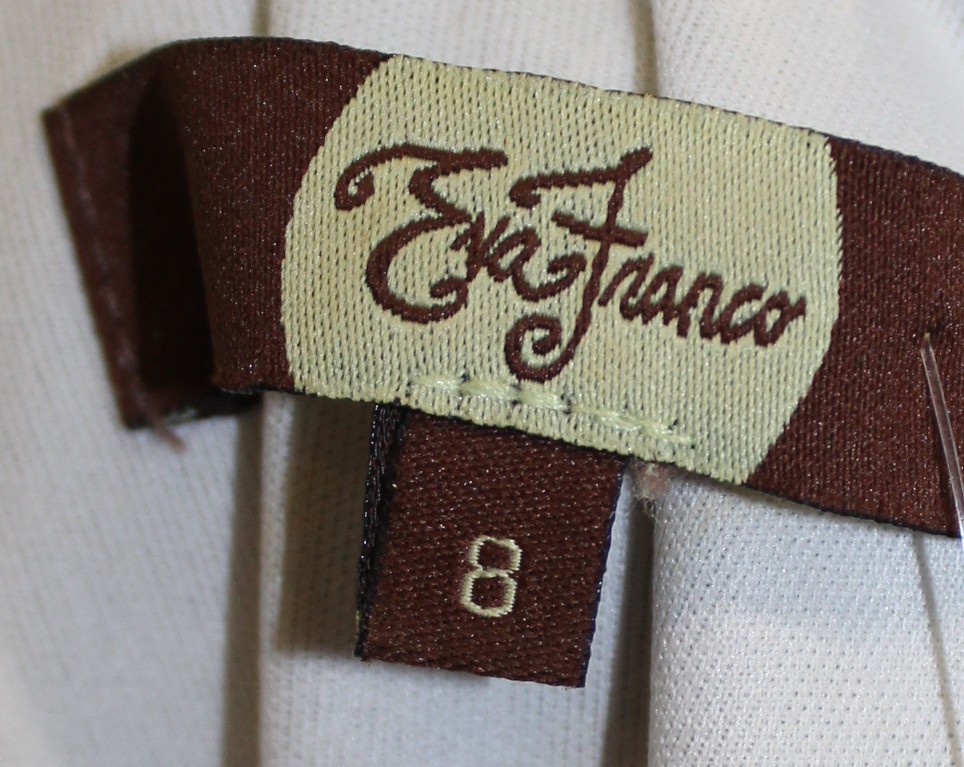 Eva Franco Vintage Sleeveless Dress w Blue Gradient Design Size 8 - Image 4