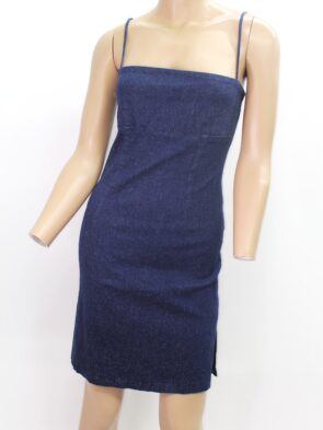 Sky David Park Vintage Sleeveless Fitted Denim Dress Size P