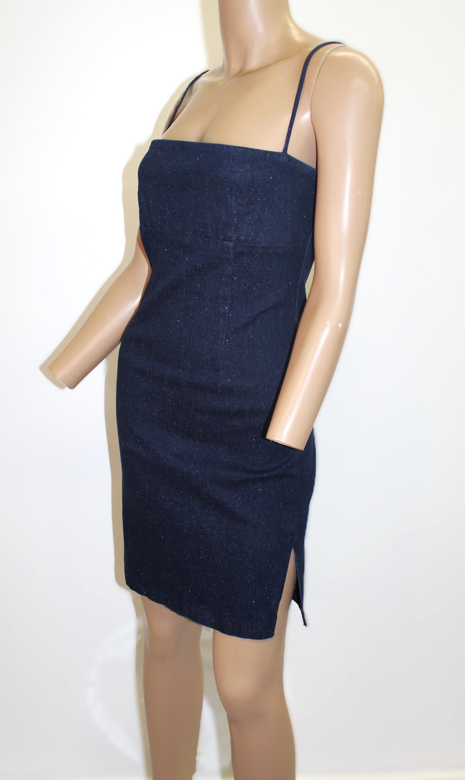 Sky David Park Vintage Sleeveless Fitted Denim Dress Size P - Image 2