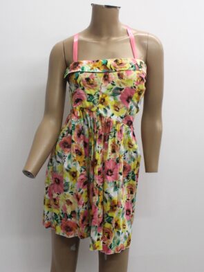 Ruby Rox Vintage Summer Dress w Pink Straps Size 7