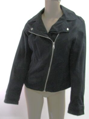 Old Navy Black Short Button Zip Front Jacket  Size S