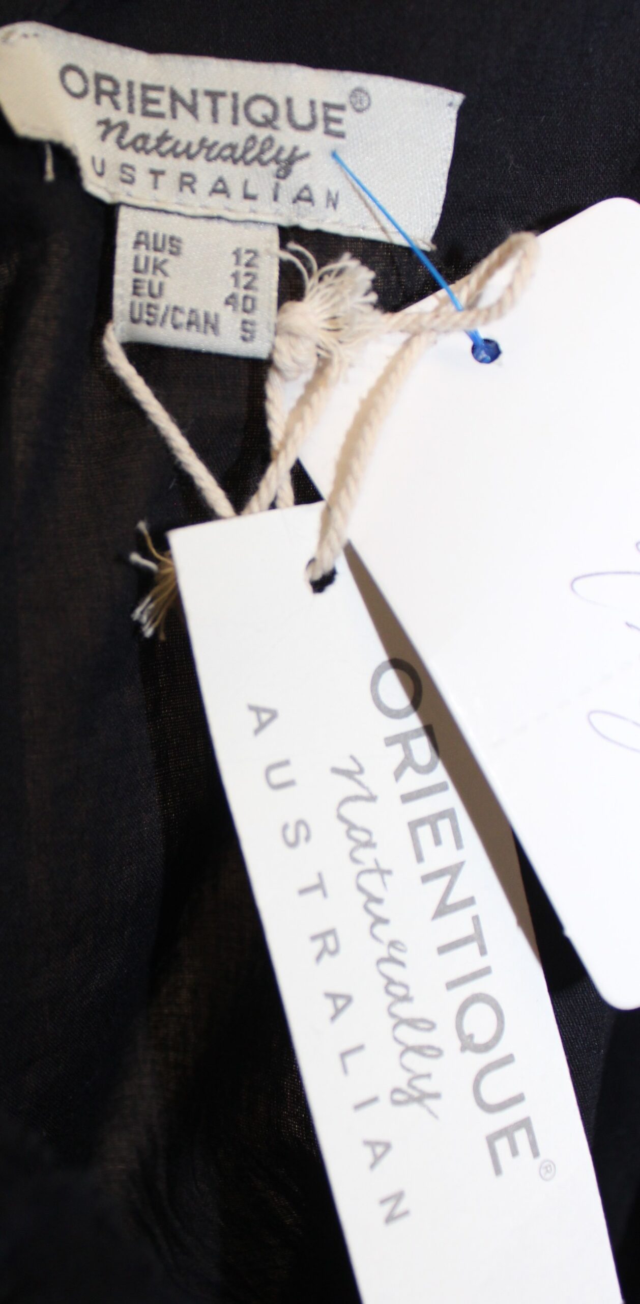 Orientique Vintage Sheer Long Black Dress size S - Image 4