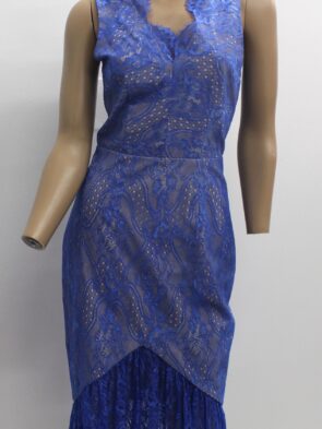 Bobbi Black Vintage Sheer Blue Outer w Tan Liner Size S