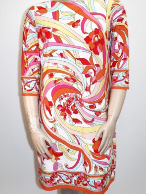 London Times Vintage Floral Spiral Shift Dress Size 16