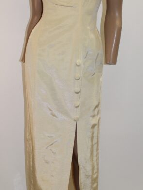 Unbranded Vintage 90's Yellow SS Formal Dress Size 8