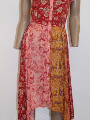 Rocks & Indigo Multi Color Floral Print Scarf Dress Size S