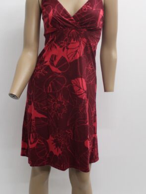 Patagonia Vintage Red Dress w Floral Print Size XS