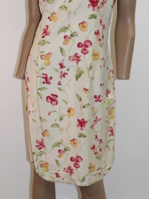 Ann Taylor Vintage sleeveless 100% Silk Floral Dress Size 10