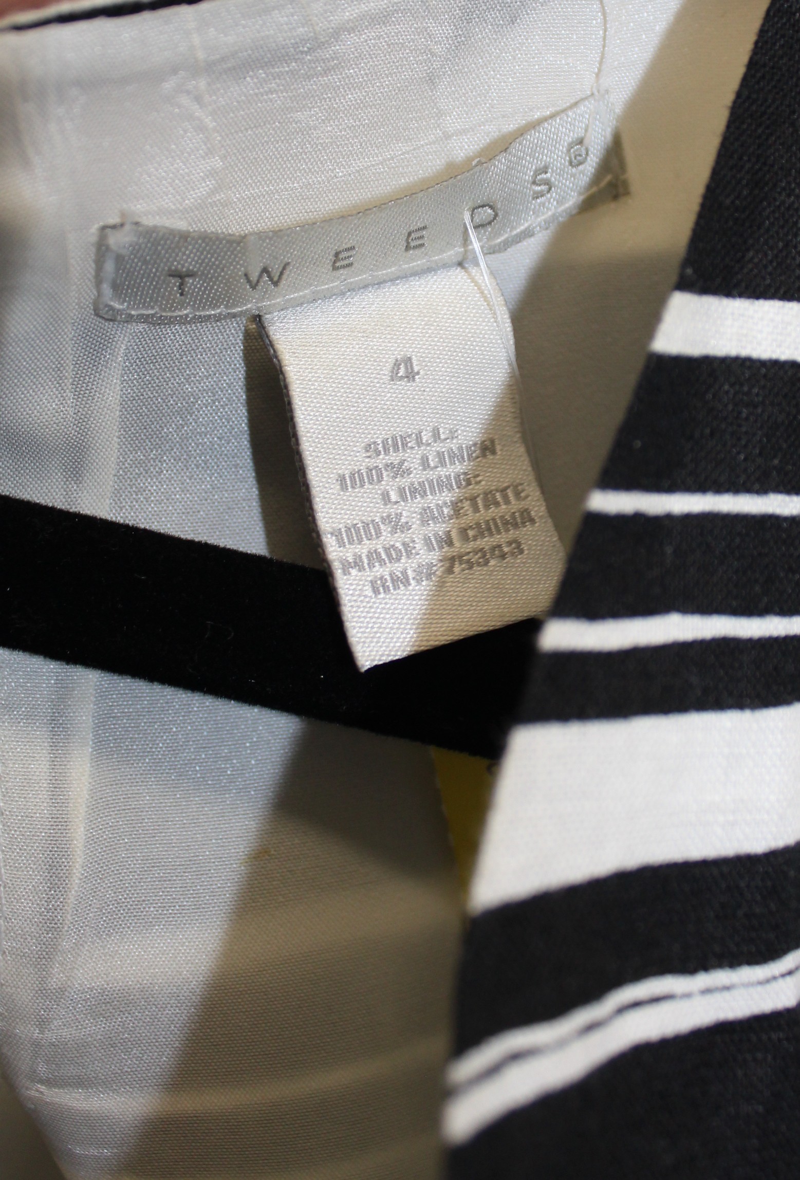 Tweeds Vintage Striped Dress Size 4 - Image 4