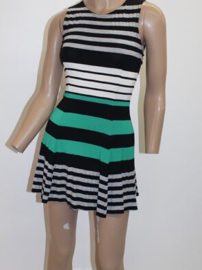 Aqua Vintage Multicolor Stripped Summer Dress Size S