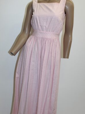 Eileen West Vintage Pink Dress w Pleated Skirt Size 6