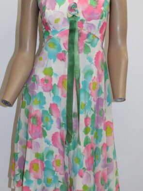 Unbranded Vintage Sleeveless Floral Print Dress Size 11