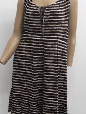 Soma Vintage Stripped Dress w Front Tie Size XL
