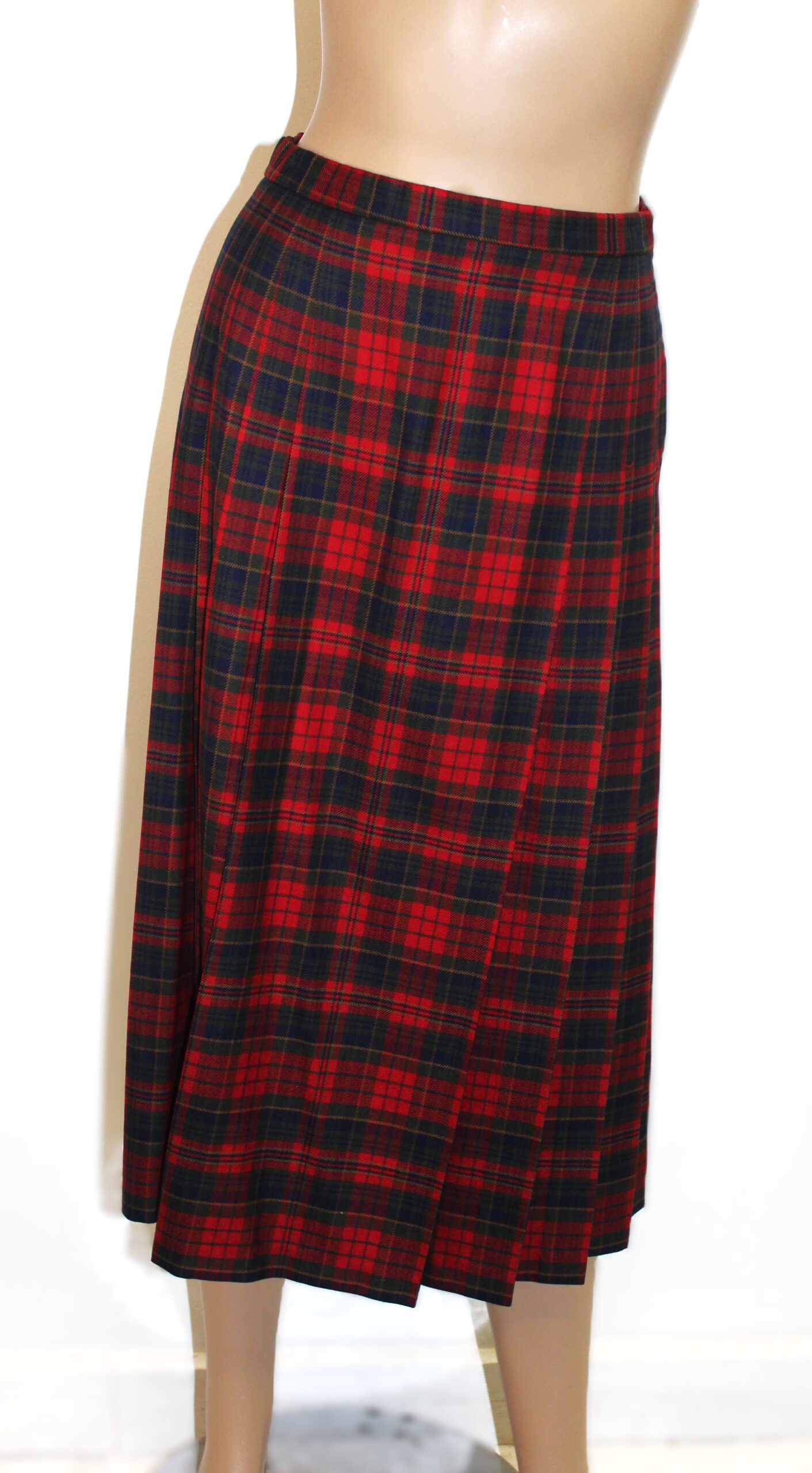 Pendleton Vintage Tartan Plaid Virgin Wool Pleated Skirt Size 6