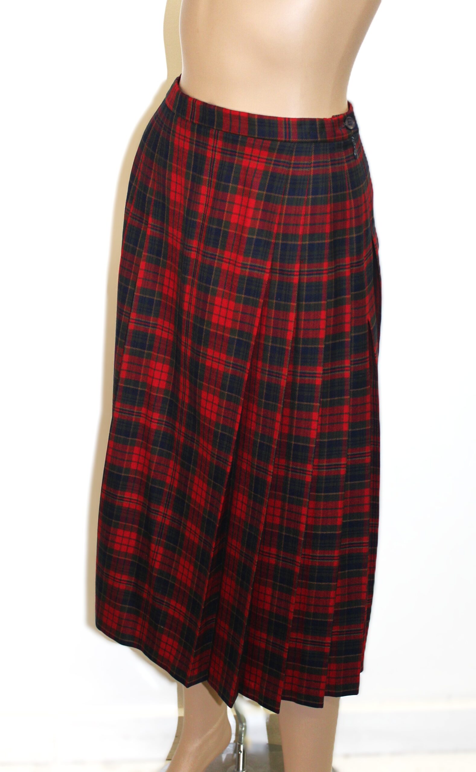 Pendleton Vintage Tartan Plaid Virgin Wool Pleated Skirt Size 6 - Image 2