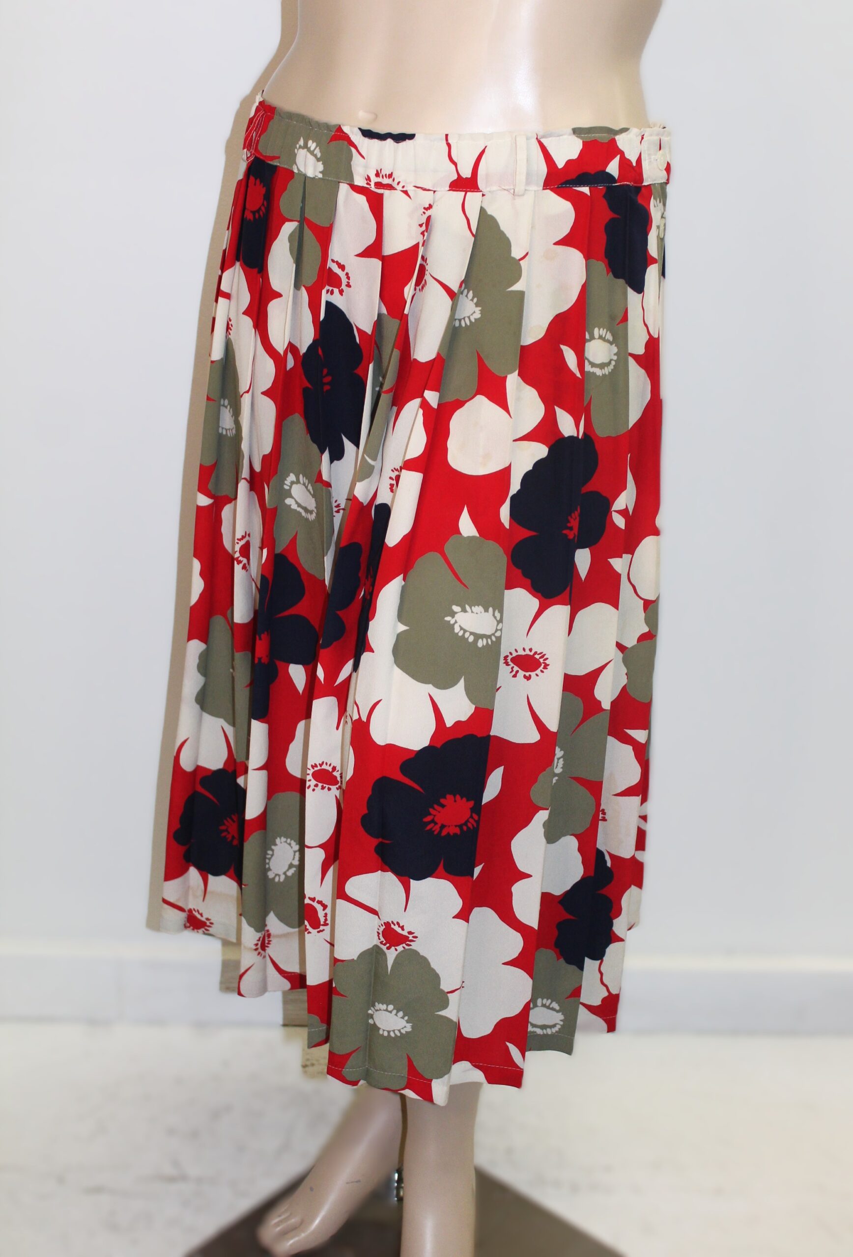 Jean Claire Vintage Floral Print Pleated Skirt Size 44 - Image 2