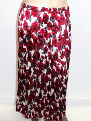 Analogy Vintage Floral Print Plisse Skirt Size L