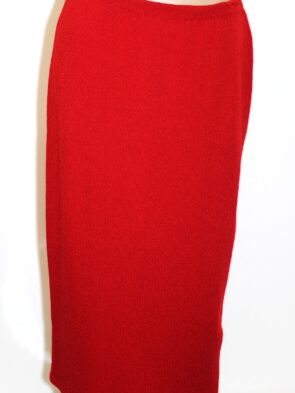 St Johns (Label Missing) Vintage Red Santana Knit Skirt Size S / M